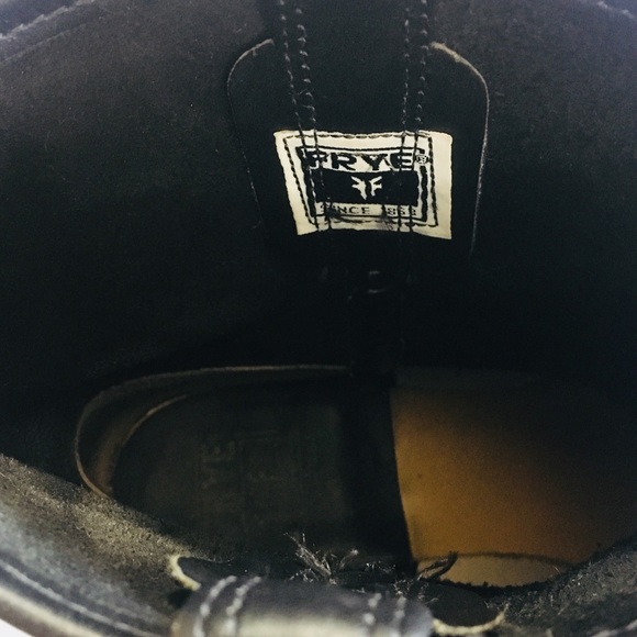 Frye Men’s Leather Motorcycle Boots Buckle 13 M - Picture 4 of 8